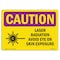 Signmission OSHA CAUTION RADIATION, Laser Radiation Avoid Eye Or W/ Symbol, 10in X 7in, OS-CR-A-710-L-10141 OS-CR-A-710-L-10141 - alternate 1